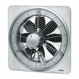 EZQ 40/6 B - Axial wall fan with square wall plate, DN 400, single-phase ACApplication examples: Production facility, Commercial premises, Garage, Building container, Storage facility