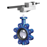 Series 013 with electric rotary actuator EA - Butterfly valve with threaded eyelets and electric rotary actuator EA
