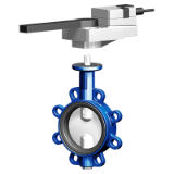 Series 012 with electric rotary actuator EA - Butterfly valve with elongated eyelets and electric rotary actuator EA