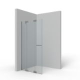 WALK-IN APREJO 2-part folding section with freestanding fixed panel - Walk-In