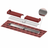 TECEdrainline-Evo shower channel - with wall tile pad