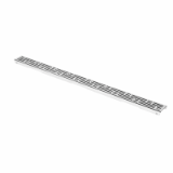TECEdrainline design grate "basic" polished or brushed stainless steel - for shower channel, straight